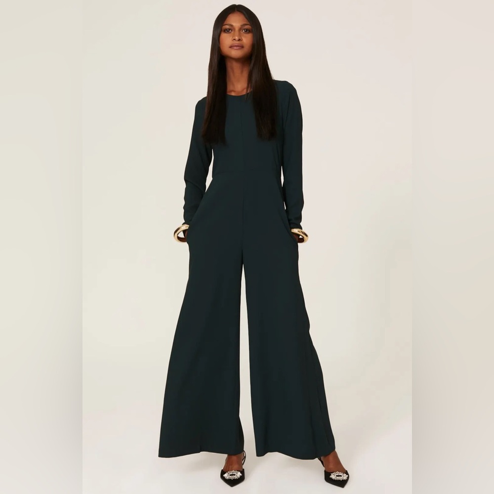 Adam Lippes Collective Emerald Green Jumpsuit Size 12 US $420